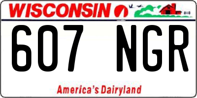 WI license plate 607NGR