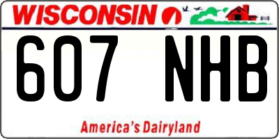 WI license plate 607NHB