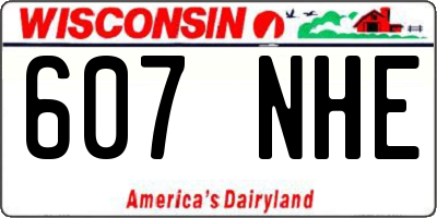 WI license plate 607NHE