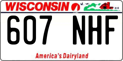 WI license plate 607NHF
