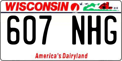 WI license plate 607NHG