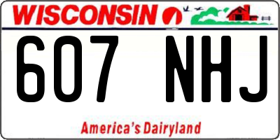 WI license plate 607NHJ