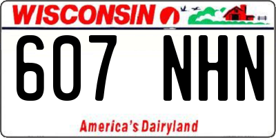 WI license plate 607NHN
