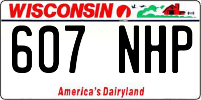 WI license plate 607NHP