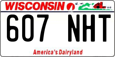 WI license plate 607NHT