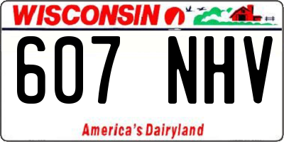 WI license plate 607NHV
