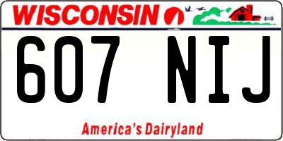 WI license plate 607NIJ