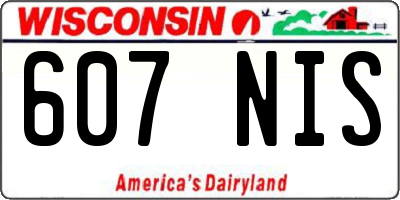 WI license plate 607NIS