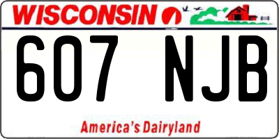 WI license plate 607NJB
