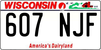 WI license plate 607NJF