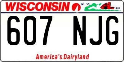 WI license plate 607NJG