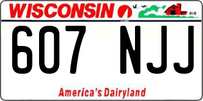 WI license plate 607NJJ