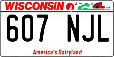 WI license plate 607NJL
