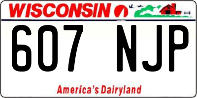WI license plate 607NJP