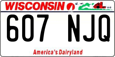 WI license plate 607NJQ