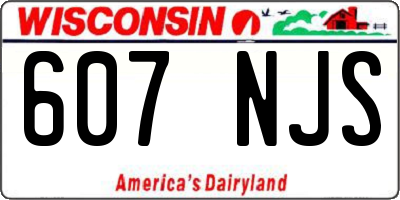 WI license plate 607NJS