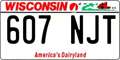 WI license plate 607NJT