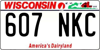 WI license plate 607NKC
