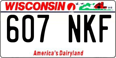 WI license plate 607NKF