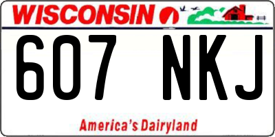 WI license plate 607NKJ