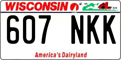 WI license plate 607NKK