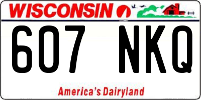 WI license plate 607NKQ