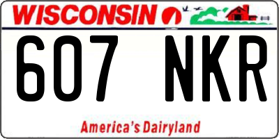 WI license plate 607NKR