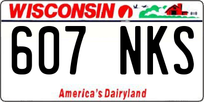 WI license plate 607NKS
