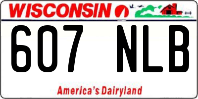 WI license plate 607NLB