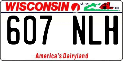 WI license plate 607NLH