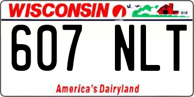 WI license plate 607NLT