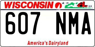 WI license plate 607NMA