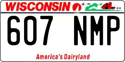 WI license plate 607NMP