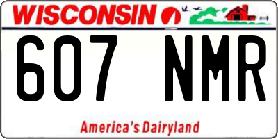 WI license plate 607NMR