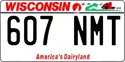 WI license plate 607NMT