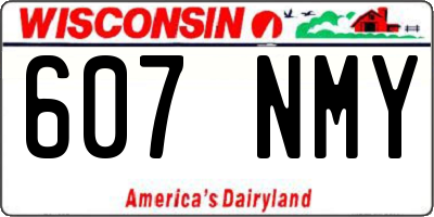 WI license plate 607NMY