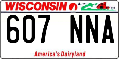 WI license plate 607NNA