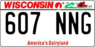WI license plate 607NNG