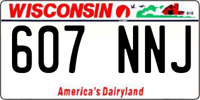WI license plate 607NNJ