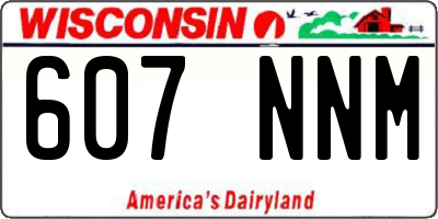 WI license plate 607NNM