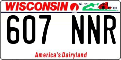 WI license plate 607NNR
