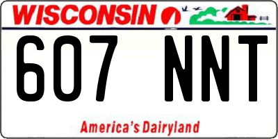 WI license plate 607NNT