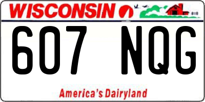 WI license plate 607NQG