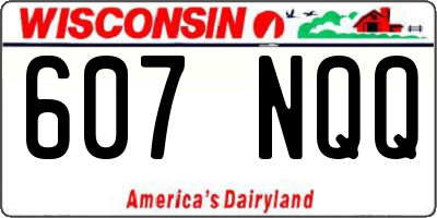 WI license plate 607NQQ