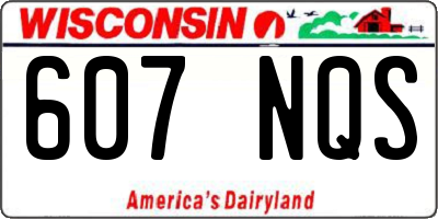 WI license plate 607NQS