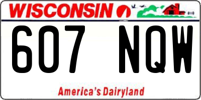 WI license plate 607NQW