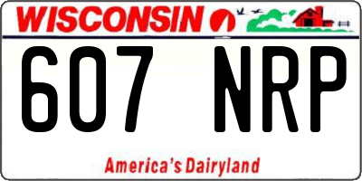 WI license plate 607NRP
