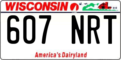 WI license plate 607NRT
