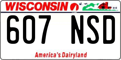 WI license plate 607NSD