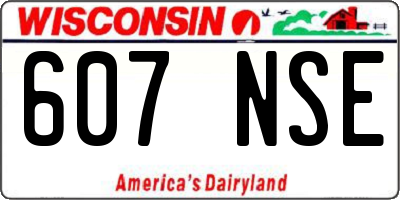 WI license plate 607NSE
